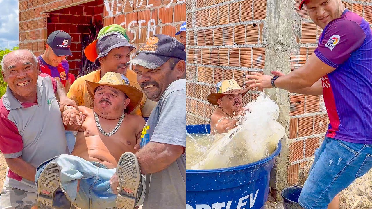 PILILIU FOI JOGADO NA CAIXA DÁGUA PELOS PEDREIROS E FICOU IRADO | PILILIU DA RESENHA