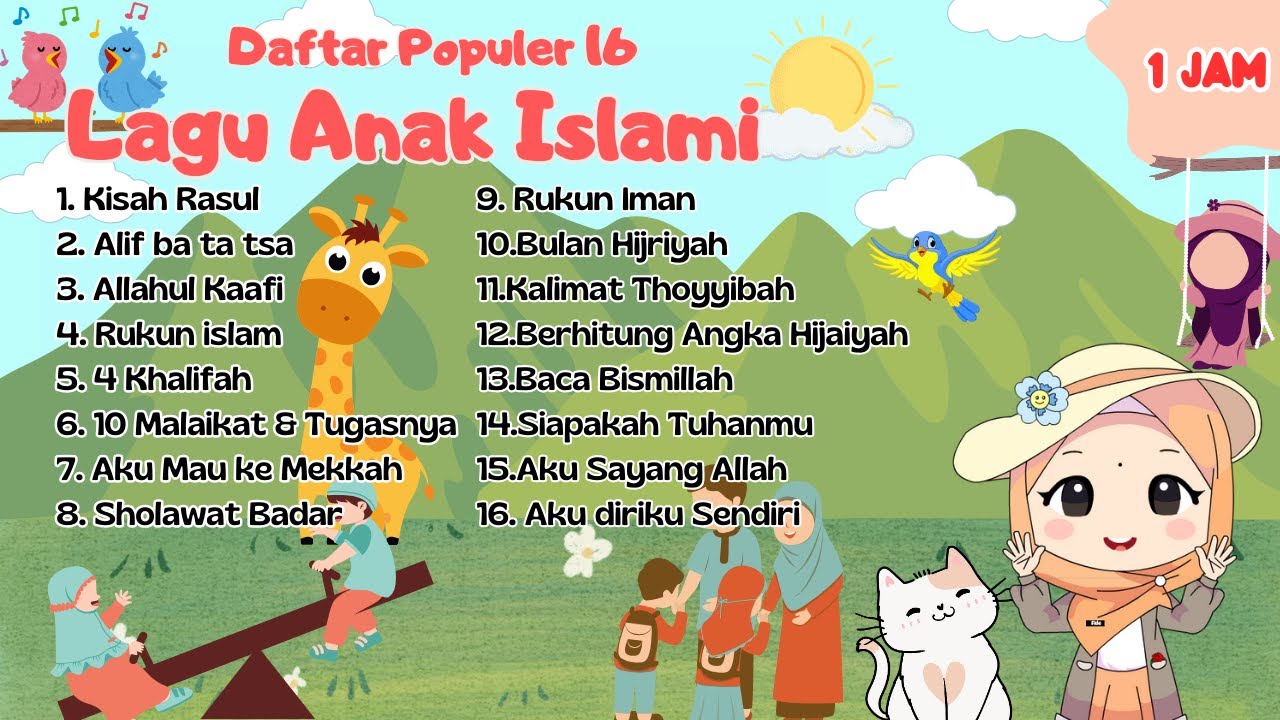 Lagu Anak Islami - Alif ba ta tsa, 5 Rukun Islam, Aku Mau Ke Mekkah, Sholawat Badar, Allahul Kaafi