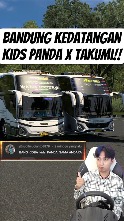 Bandung welcomes Kids Panda x Takumi!! #busmania #ets2 #bussid #basuri #telolet #shorts