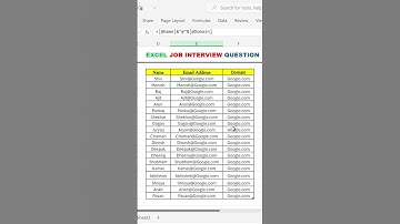EXCEL TIPS: Advanced Job Interview Question You MUST Know! #shorts #exceltips #exceltutorial