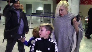 Pregnant Gwen Stefani And Sons Arrive At LAX After Spending New Year's In Mammoth