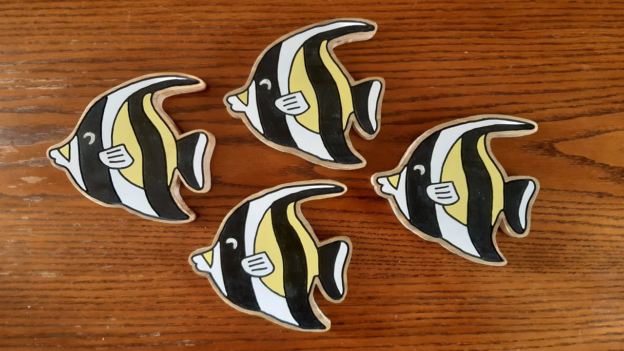 Angel fish routed out on fencing wood..router/scroll saw project ...