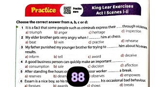 حل صفحة 88 تانيه ثانوي ترم اول من كتاب جيم Gem انجليزي 2024 / علي قصة king Lear unit 2