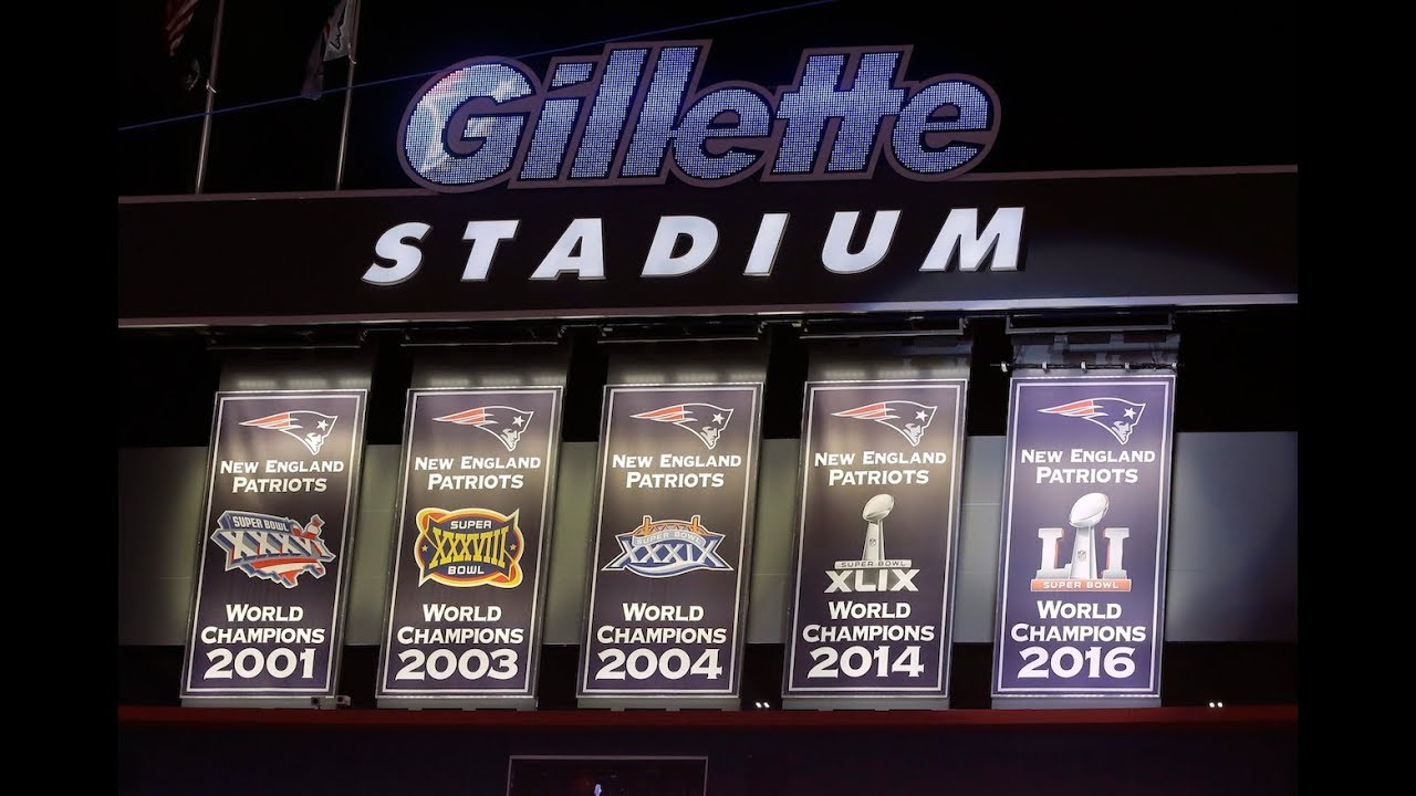 New England Patriots reveal Super Bowl LI banner at Gillette Stadium