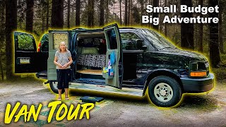 LOW COST |  DIY Camper Van Conversion Solo Woman