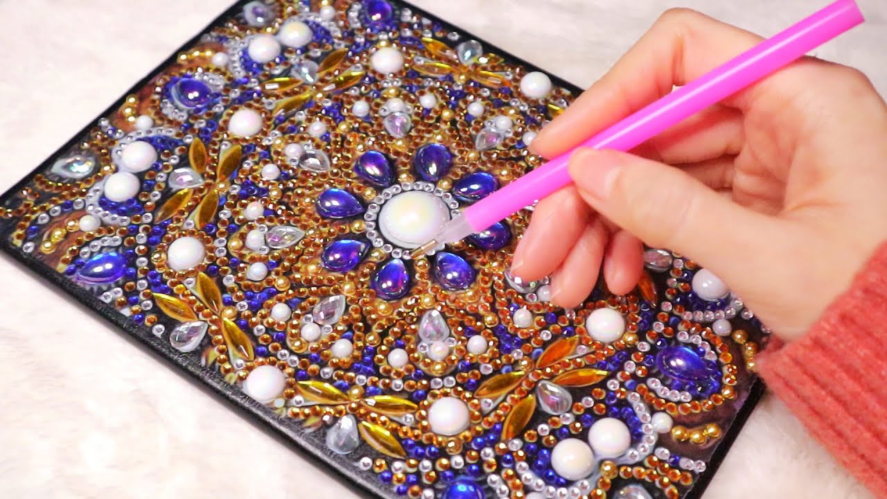 【ASMR/囁き】キラキラビーズでアートが出来る💎ダイヤモンドアートを作る音 Diamond Painting［作業動画］
