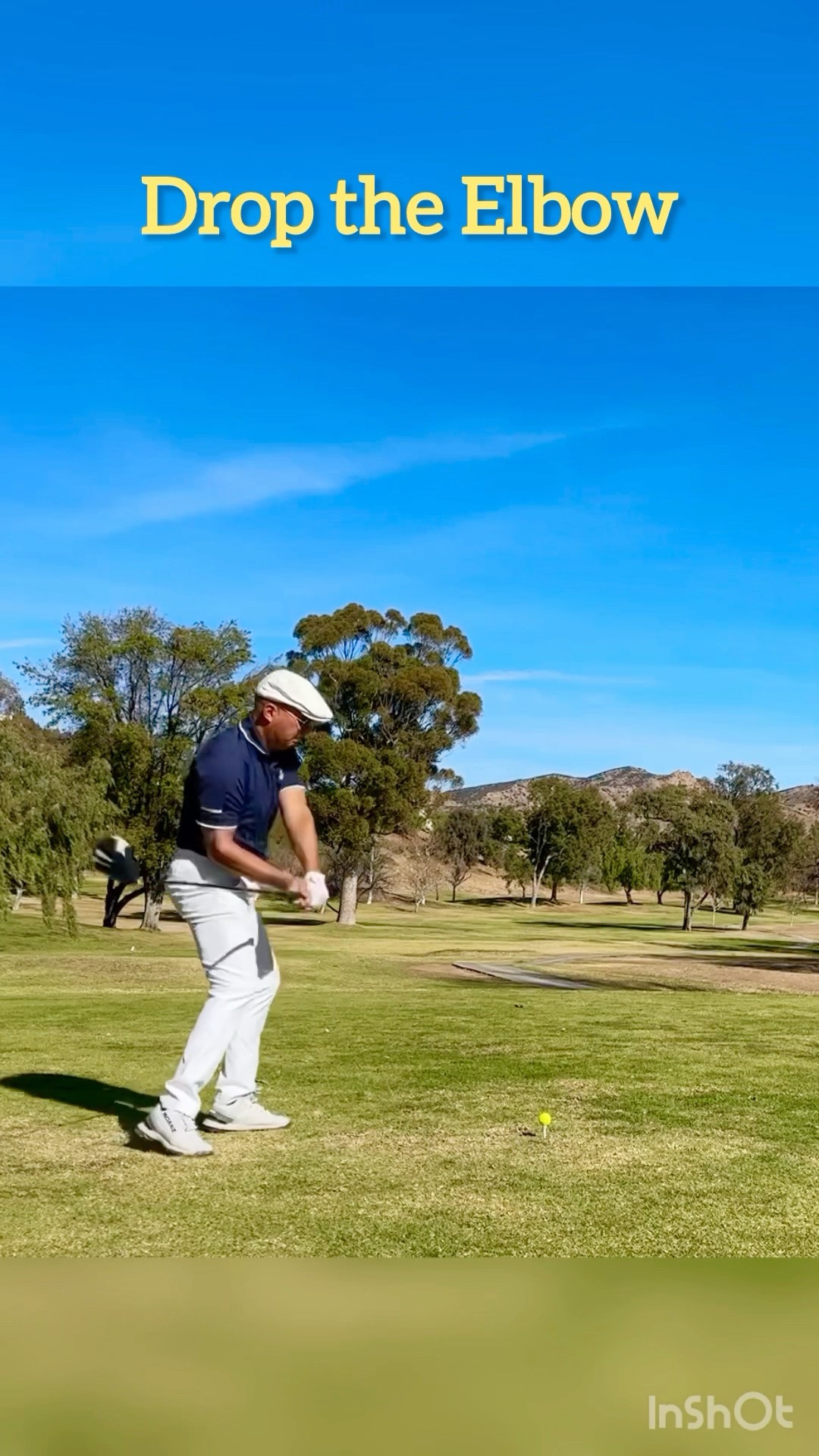 I drop my elbow in the slot, not the club. #golf #golftips #ott #miracleswing