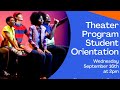 Bmcc theater student orientation fall 2020