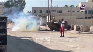 من امام المشفى الحكومي في جنين.