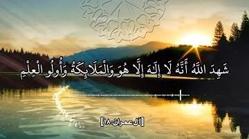 آياتٌ مختارةٌ مِنَ الذكرِ الحكيم سورةُ آل عمران (آية ١٨)#هل_القرآن_الأبرار
