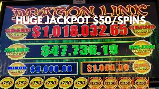 HUGE JACKPOT on DRAGON LINK $50 BETS 🐼🐲🀄