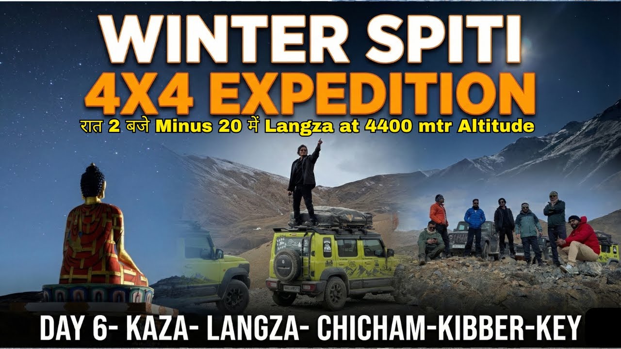 -20°C | 4400m | Langza | Chicham | 2 AM Stargazing in Langza | Winter Spiti 4x4 Expedition Day 6