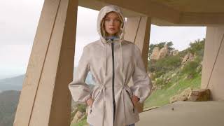 MACKAGE SS24 Rainwear featuring Stella Maxwell