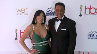 Gloria Jimenez and Lawrence Hilton-Jacobs on the green carpet at the 2026 Hollywood Beauty Awards