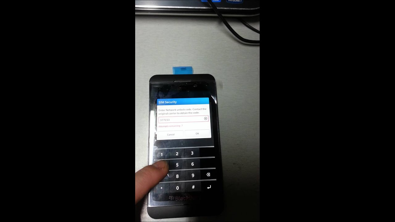 Bb z10 code error - YouTube