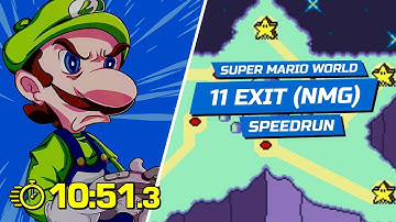 Super Mario World - 11 Exit (No Major Glitches) - 10:51.3