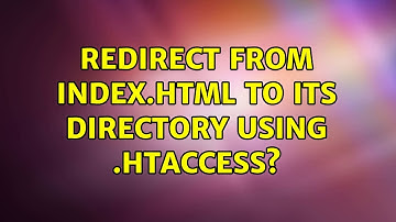Redirect from index.html to its directory using .htaccess?