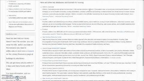 Library Orientation for Nursing Students (old version)