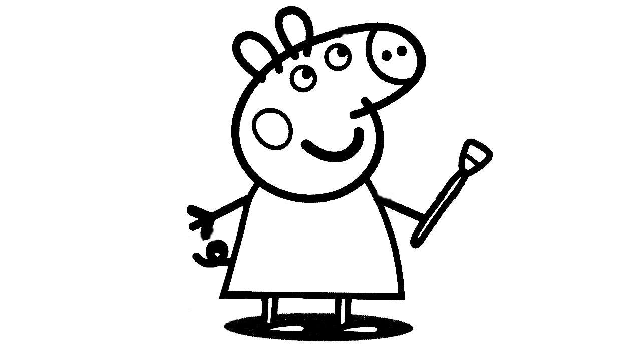 Pintar Desenho da Peppa Pig  Colorir Porquinha Peppa Mamae Pig Papai Pig e  George 