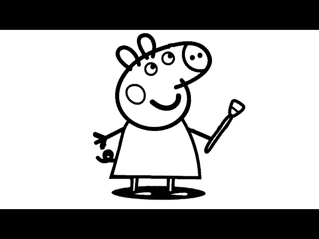 Pintar Desenho da Peppa Pig  Colorir Porquinha Peppa Mamae Pig Papai Pig e  George 