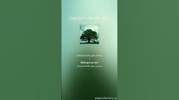 Thumbnail of God Give Us Men! By Josiah Gilbert Holland (Poem into Song 1)