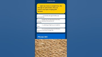 Light rays move in straight lines. But through an optical fibre, they can move in any type of z...