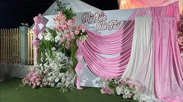 Rạp cưới tone hồng phấn | Tìm rạp Cưới Tại Đồng Tháp | Chợ Gạo 