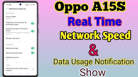 Oppo A15S Real Time Network Speed Settings || Oppo A15S Daily Data Usage Notification Show