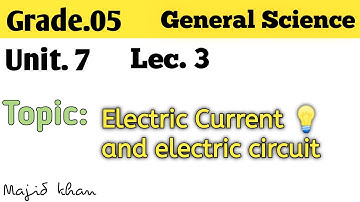 Chapter 7 || Lec 3 || Electric Current and Electric circuit || Class 5 General Science.