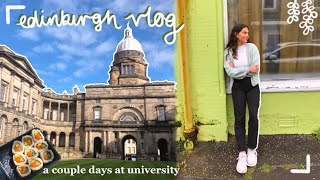 a couple days at university 🌧 studying, friends and what i’m eating: edinburgh vlog !!