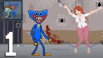 Poppy Prison: Horror Escape Level 1-10 - Scary Huggy Wuggys Gameplay Part 1