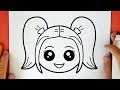 HOW TO DRAW CUTE HARLEY QUINN