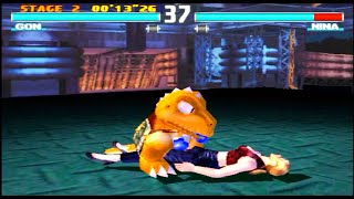 Copy dragon Tekken 3 Gon Secret trick | Tekken 3 Gon with Gun Jack Moves 