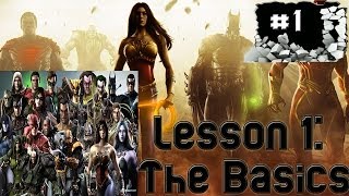 Injustice Gods Among us - Tutorial Lesson 1: The Basics (dashing, interactables, meter, etc)