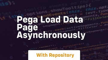 pega load data page asynchronously