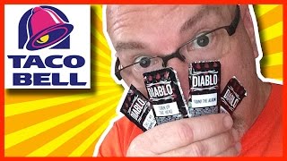Taco Bell Diablo Sauce Challenge "12 Packages" What Is In Diablo Sauce Taco Bell