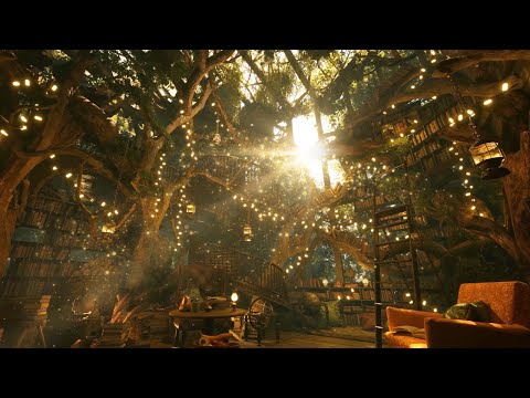 Bookworm's House in the woods🌲Immersive Experience [4K]