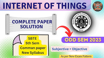Internet of things Previous year Question paper solution | odd sem 2023 |SBTE 5th sem paper solution