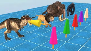 Animals Running And Jumping for Kulfi Game Mammoth Elephant Gorilla Lion Dinosaur Wild Animal Games screenshot 5