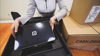 Unboxing New Square Register Pos With Cash Box & Printer