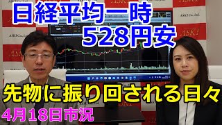 2022年4月18日【日経平均一時528円安　先物に振り回される日々】（市況放送【毎日配信】）