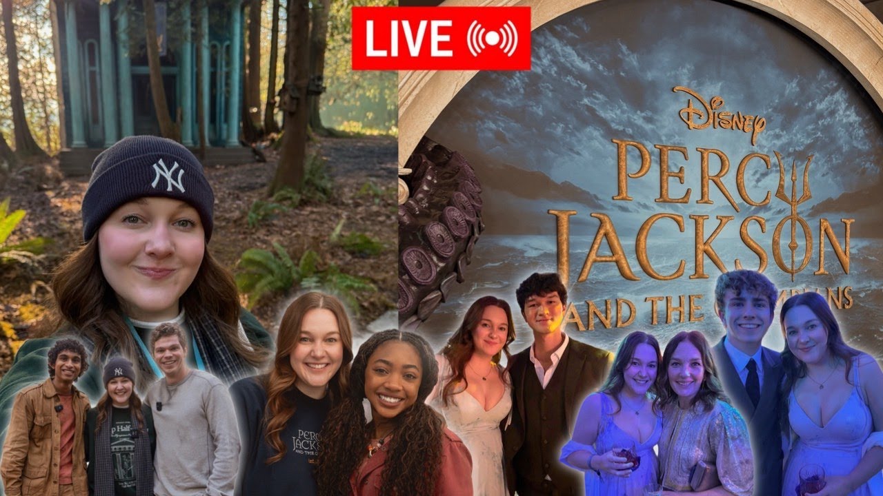 LIVE STREAM - Percy Jackson Set Visit and Premiere STORY TIME!