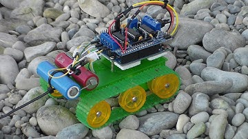 Bluetooth Controlled RC Tracked Robot with Arduino UNO, Motor Shield and HC-06