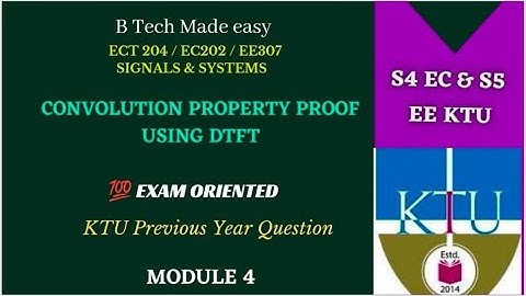 Convolution property proof using DTFT (imp topic) Module 4 | KTU Signals & Systems