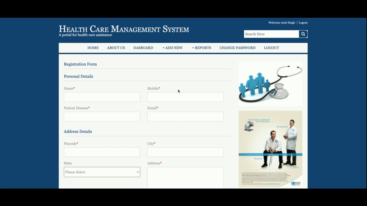 Health Care Management System | Java JSP Servlet Project Tutorial ...
