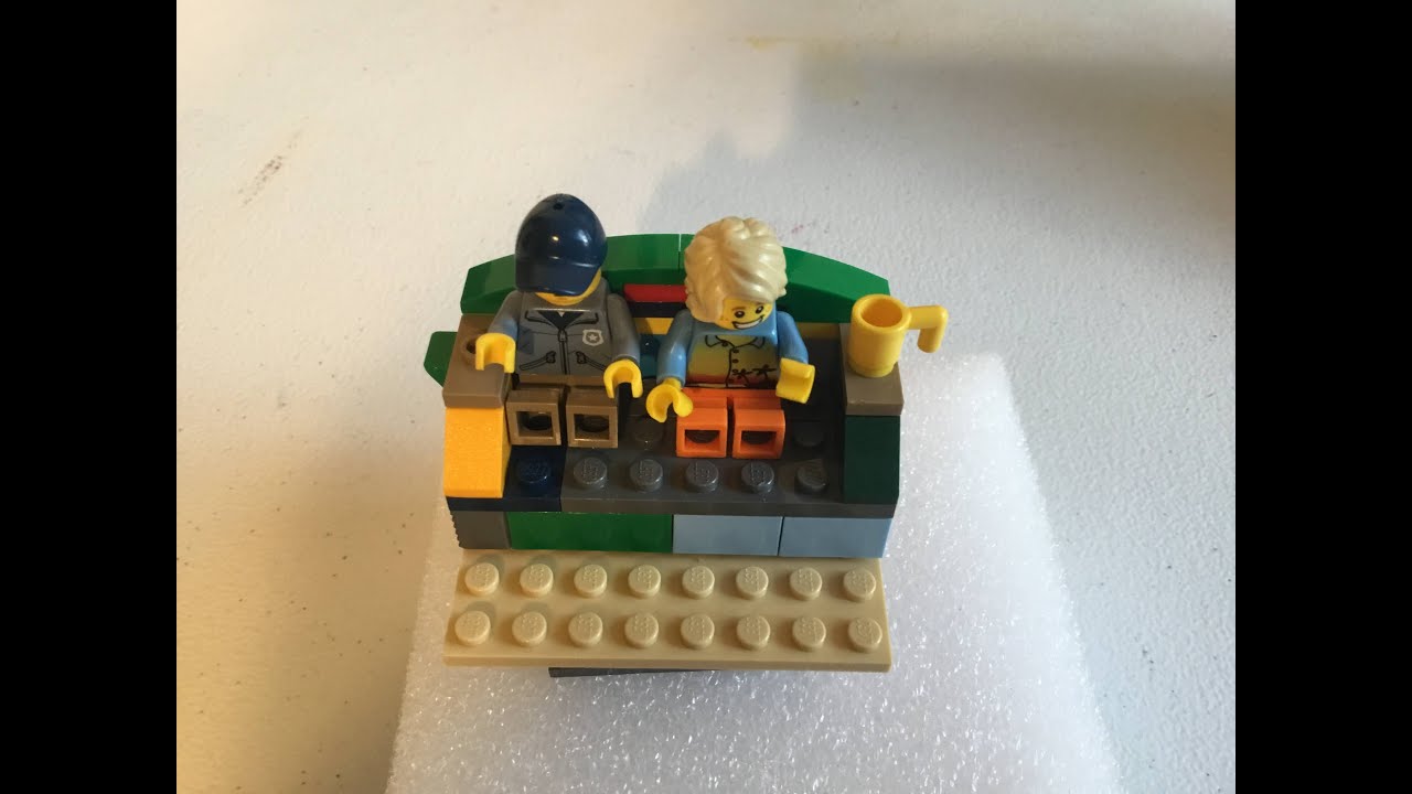 Lego Tutorial How to Build Lego Couch with Rotating Stand Lesson 7