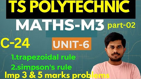 C-24 maths m3/unit-06/trapezoidal and simpsons rule/part-02/ts polytechnic/@naveenreddyMATH