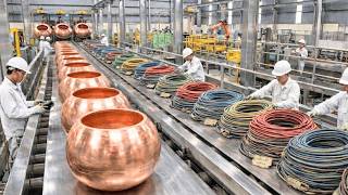 From Old Wires to Copper Pots - Inside the Refining &amp;Recycling Copper Factory
