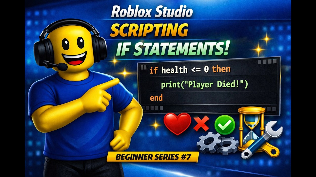 Roblox Studio Scripting If Statements 2026 | Beginner Series #7 - YouTube