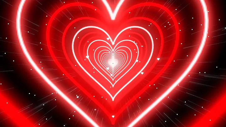 Heart Background❤️Red  Tunnel Heart Background Screensaver Video Effects - Heart Lights Background